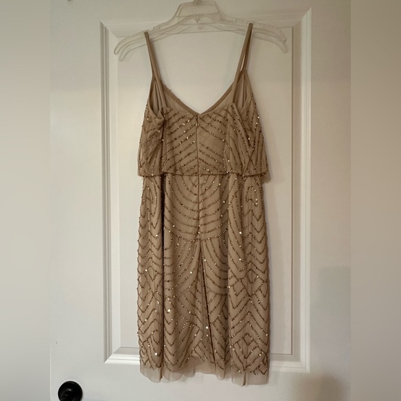 Gold Beaded Dress- Size Small (US 2, EU 34) - Picture 5 of 6